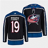Men's Columbus Blue Jackets #19 Liam Foudy Navy 2022 Reverse Retro Stitched Jersey Dzhi,baseball caps,new era cap wholesale,wholesale hats